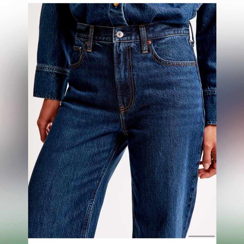 NWT Abercrombie & Fitch High Rise Loose Jeans 27 R - Picture 3 of 13